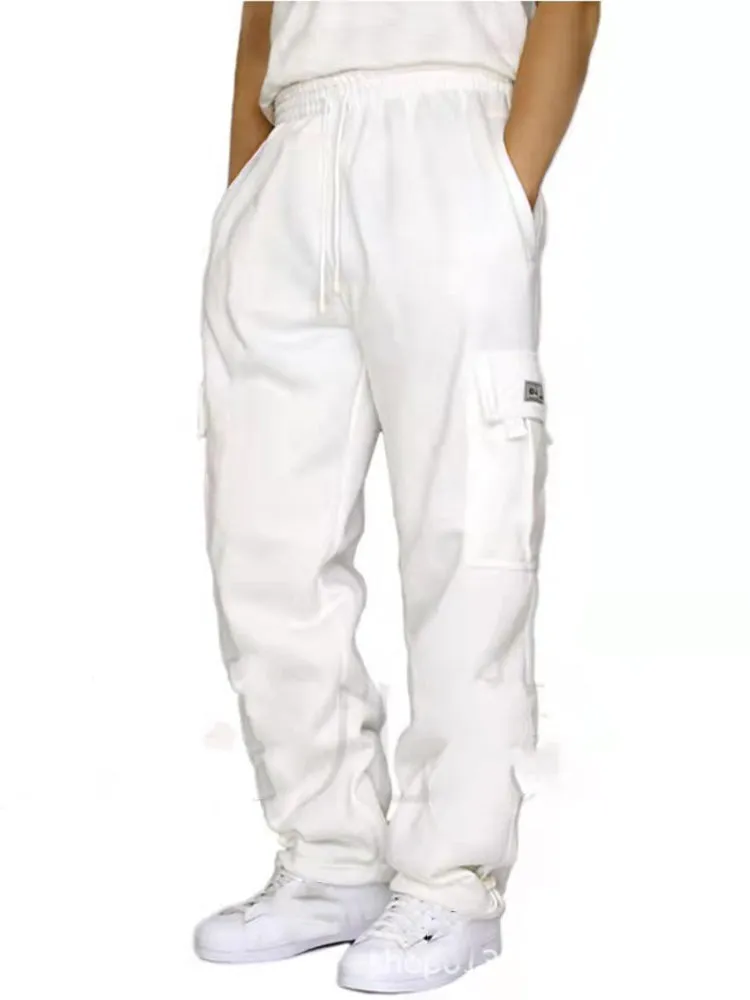 Sports Casual Padded Drawstring Men'S Loose Workwear Trousers sold by Oeyes product image thumbnail 4