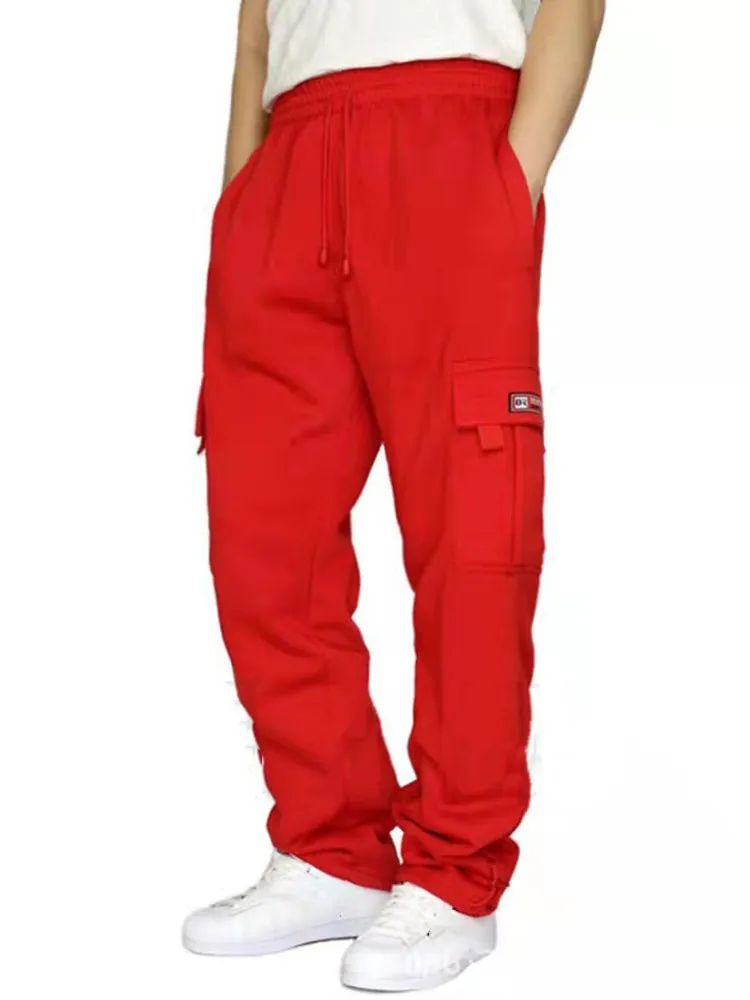 Sports Casual Padded Drawstring Men'S Loose Workwear Trousers sold by Oeyes product image thumbnail 2