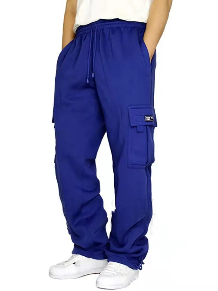 Sports Casual Padded Drawstring Men'S Loose Workwear Trousers sold by Oeyes product image thumbnail 5