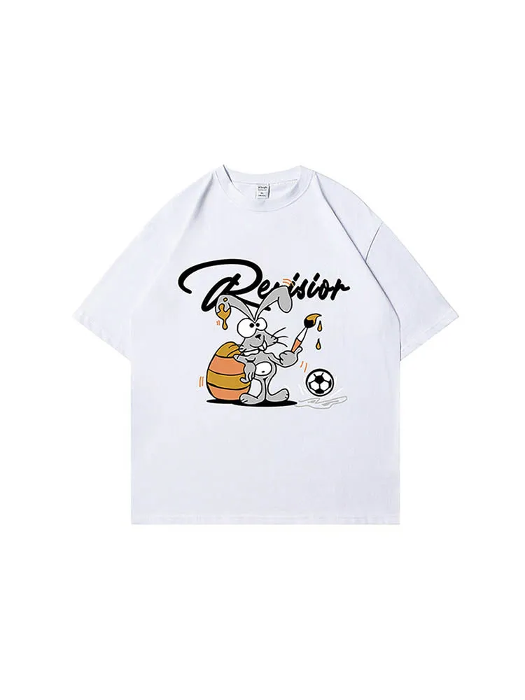 Men'S Cotton T-Shirts With Rabbit Prints sold by Oeyes product image thumbnail 5