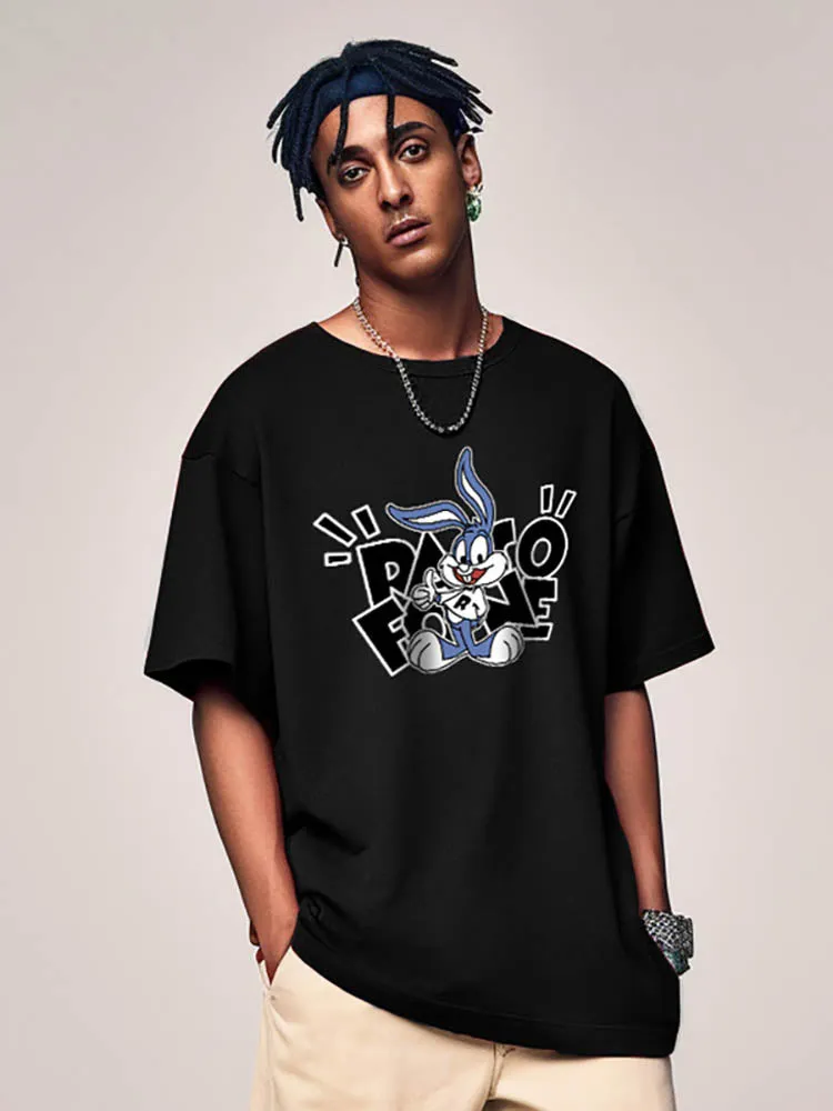 Men'S Cotton T-Shirts With Rabbit Prints sold by Oeyes product image thumbnail 2