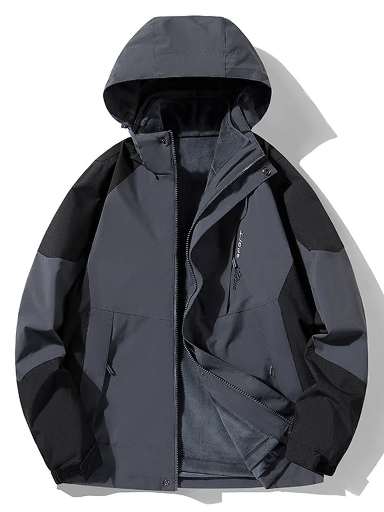 Detachable Fleece Thickened Windproof Outdoor 3 In 1 Interchange Jackets sold by Oeyes product image thumbnail 5