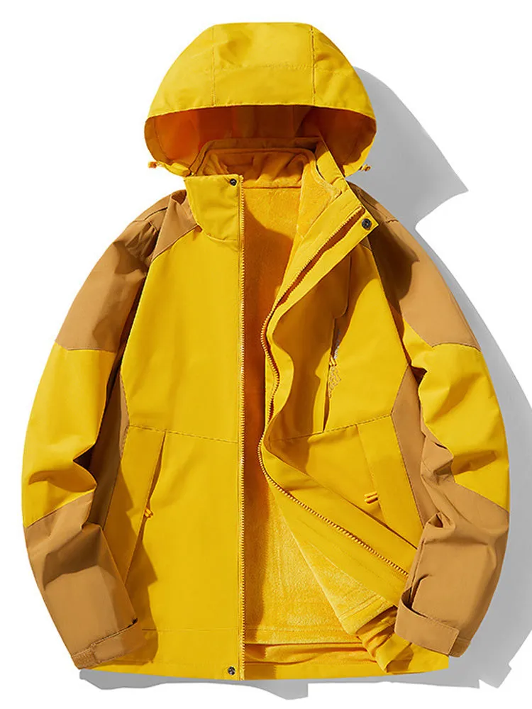 Detachable Fleece Thickened Windproof Outdoor 3 In 1 Interchange Jackets sold by Oeyes product image thumbnail 4