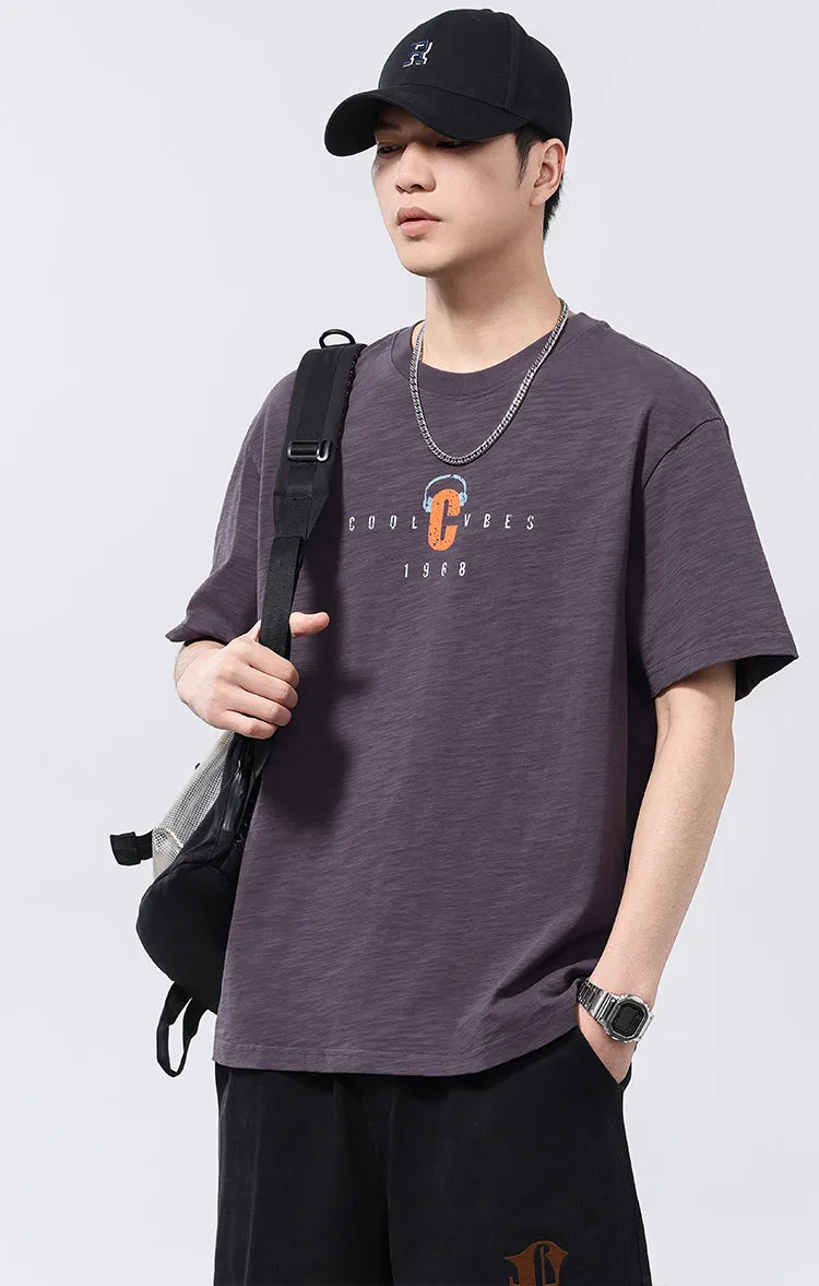 Loose-Fitting Letter Print T-Shirt sold by Oeyes product image thumbnail 4