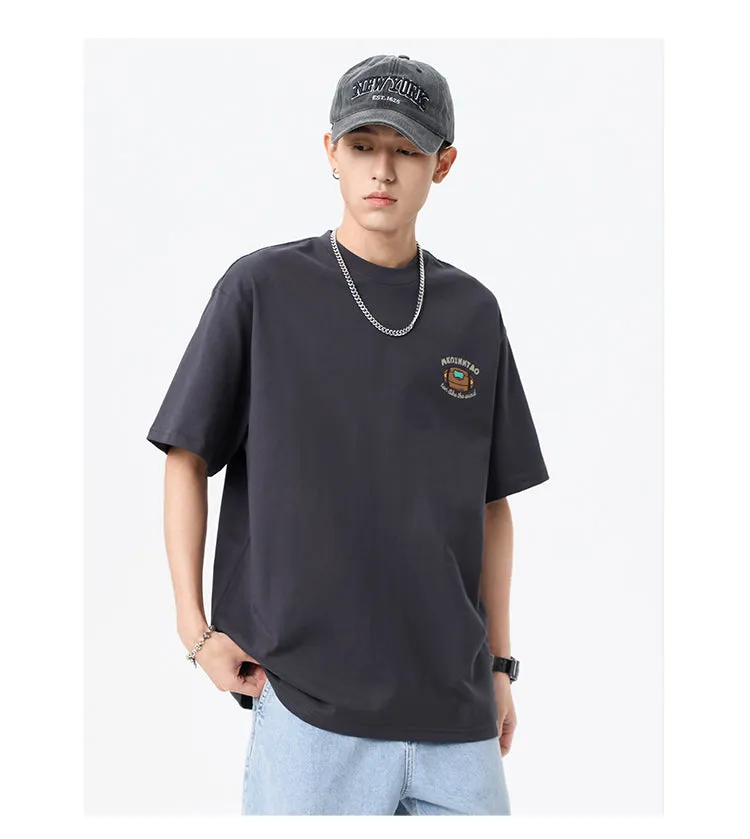 Men's Back Printed Monogram T-Shirt sold by Oeyes product image thumbnail 3