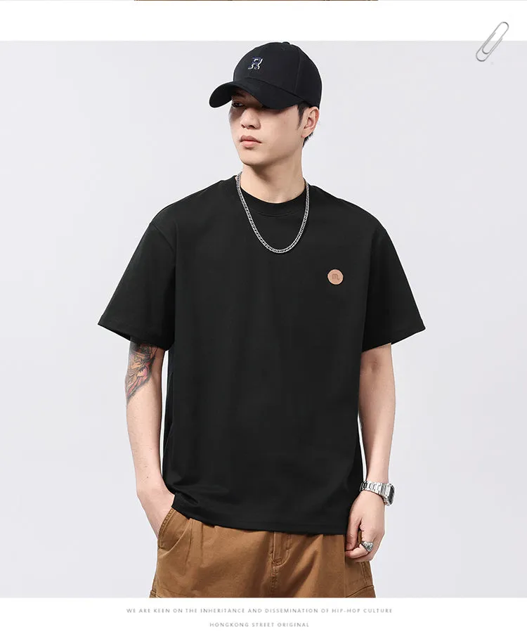 Men's Versatile Crew Neck Loose T-Shirt sold by Oeyes product image thumbnail 3