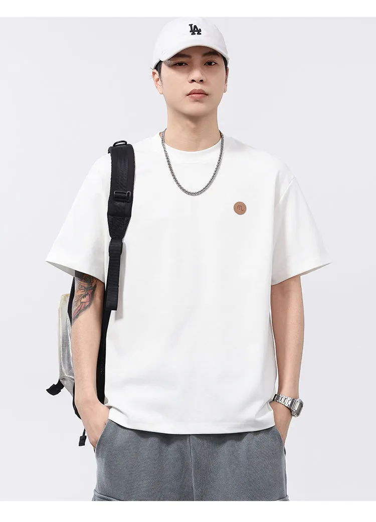 Men's Versatile Crew Neck Loose T-Shirt sold by Oeyes