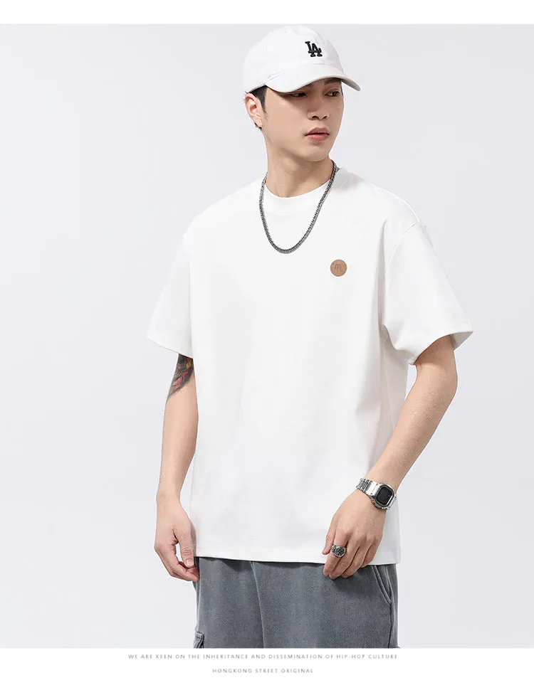 Men's Versatile Crew Neck Loose T-Shirt sold by Oeyes product image thumbnail 2