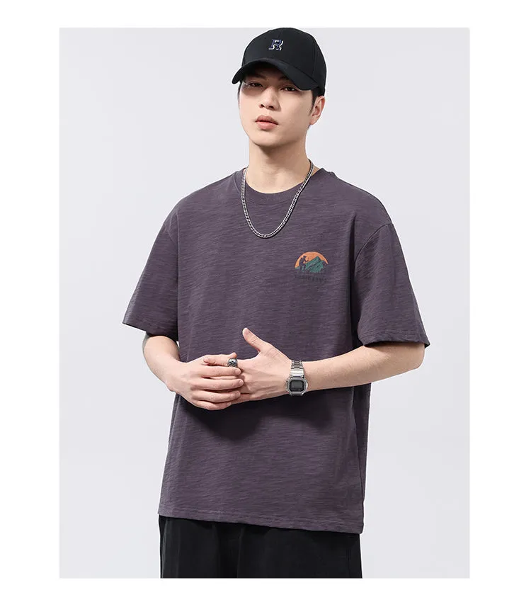 Men's Cotton Printed Loose Fit T-Shirt sold by Oeyes