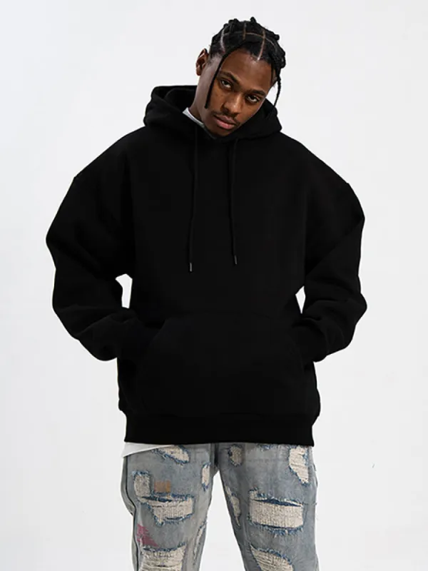 Men'S Vintage Loose Solid Hoodie sold by Oeyes