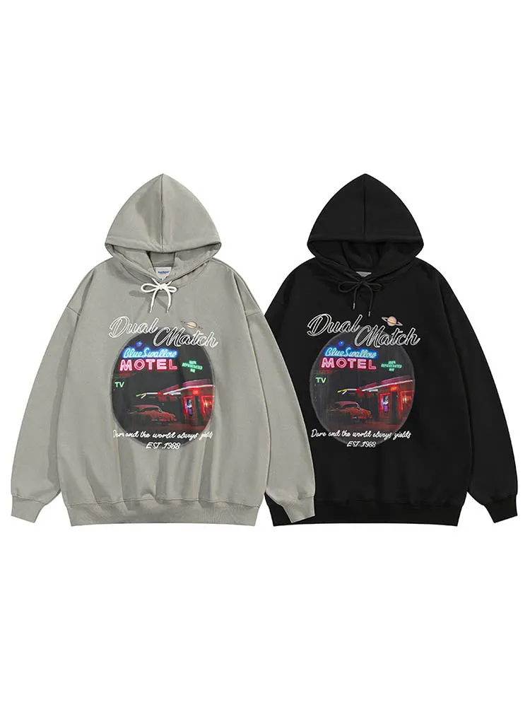 Men'S Hoodies With Motel Graphic Print sold by Oeyes product image thumbnail 3