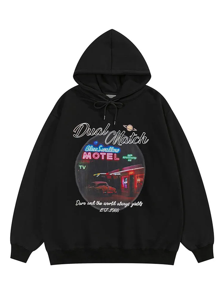 Men'S Hoodies With Motel Graphic Print sold by Oeyes