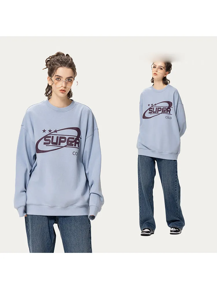 Loose-Fitting Letter Print Crewneck Hoodie sold by Oeyes product image thumbnail 5