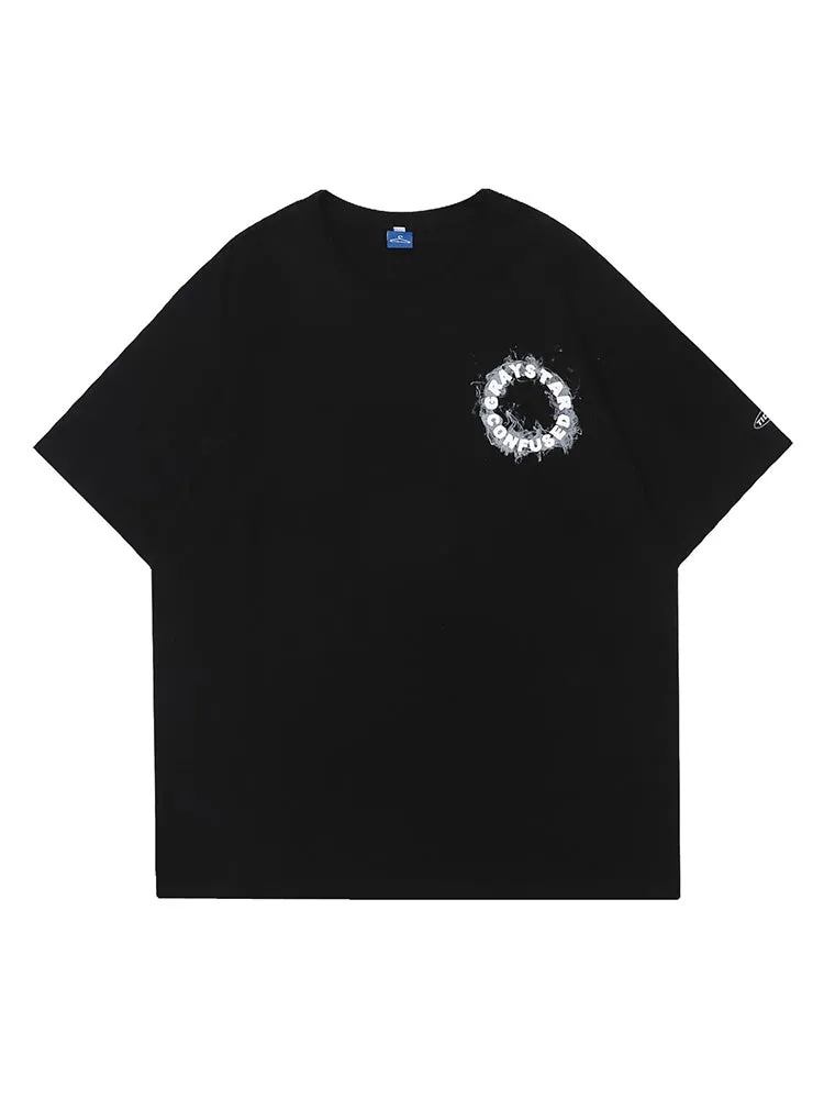 Letter Print Washed T-Shirt sold by Oeyes product image thumbnail 3
