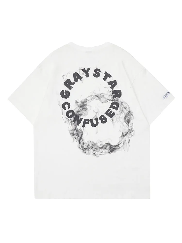 Letter Print Washed T-Shirt sold by Oeyes product image thumbnail 2