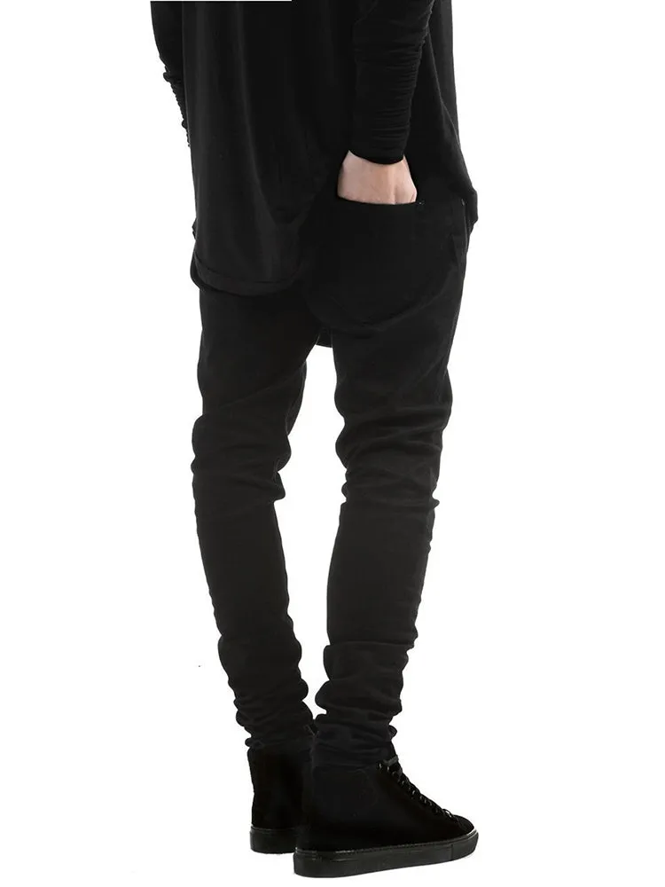 Street Pure Black Slim Fit Elastic Skinny Jeans sold by Oeyes product image thumbnail 3