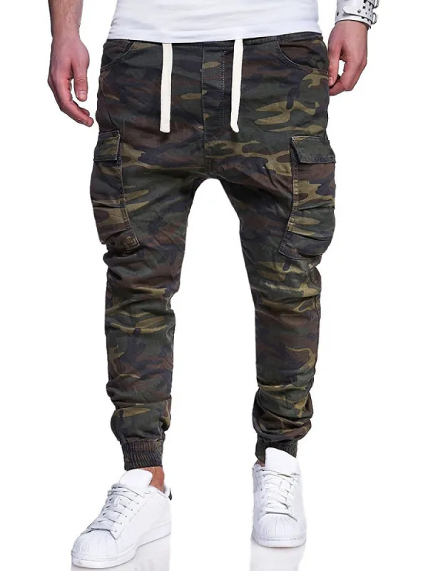 Casual Camouflage Drawstring Jogger sold by Oeyes