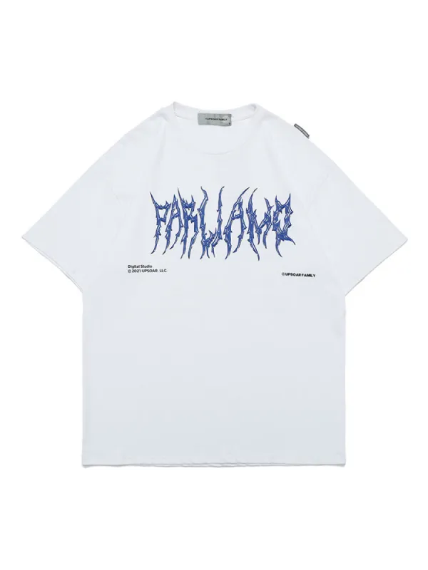 Casual Letter Print T-Shirt sold by Oeyes