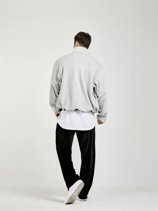 Fitness Pullover Sweatshirt Men Fleece Loose Zip Sports Training Casual Long Sleeve Hoodie sold by Oeyes