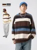 Men'S Knit Stripes Sweaters sold by Oeyes