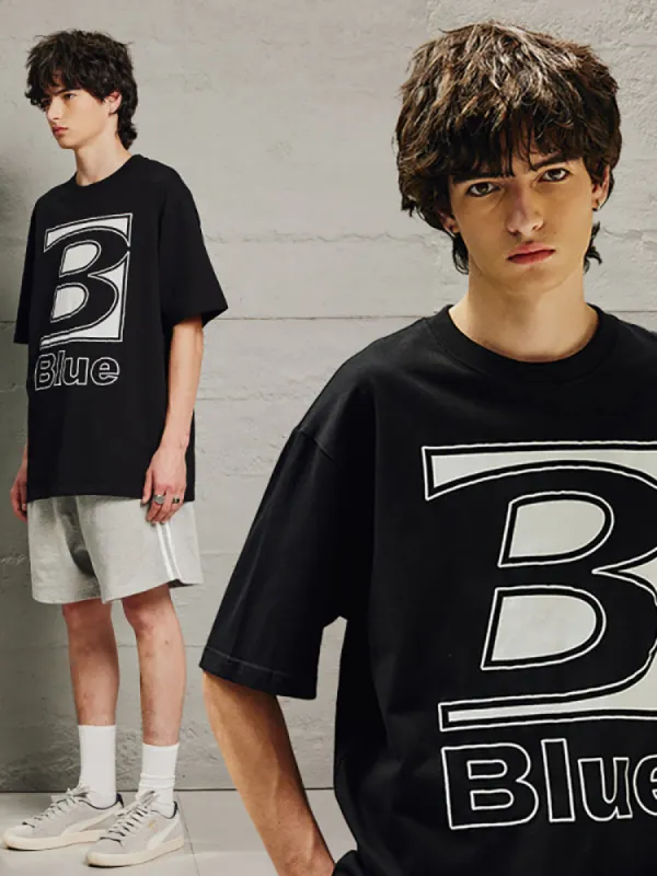 Men'S B Blue Print Tees sold by Oeyes