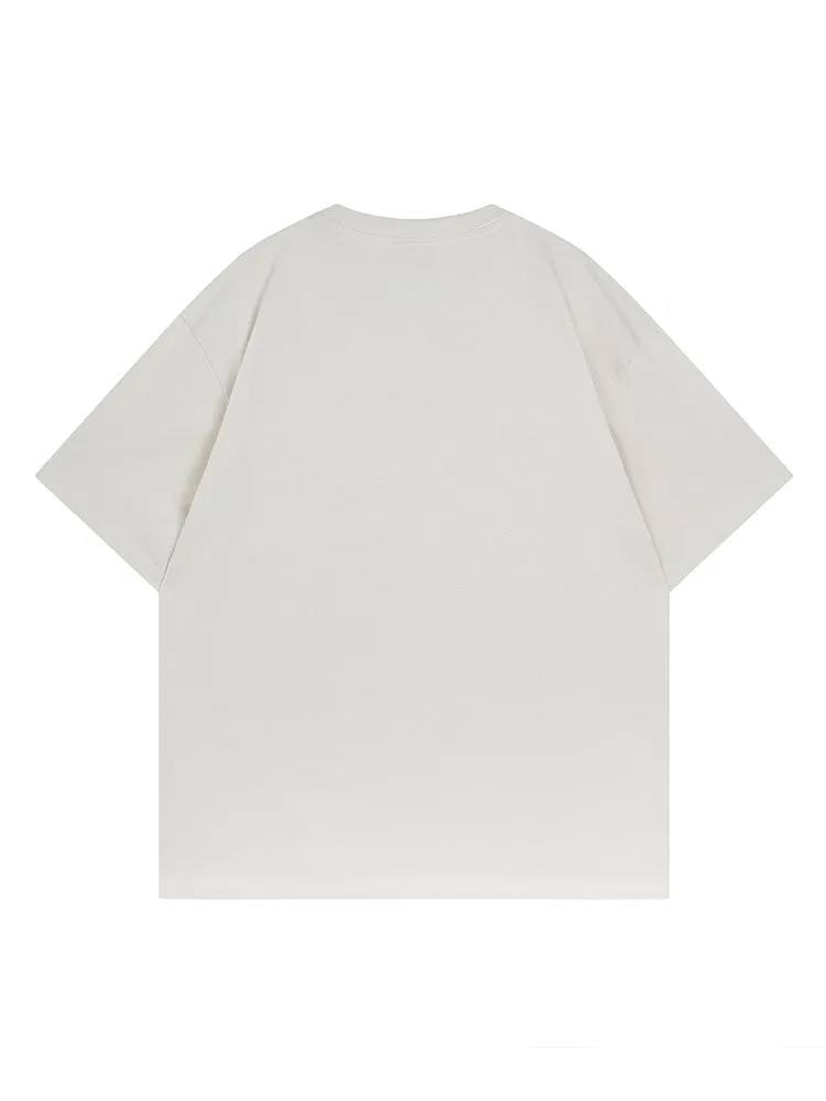 Retro Washed Letter Print T-Shirt sold by Oeyes product image thumbnail 4