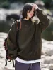 Suede Retro Loose Hoodies sold by Oeyes