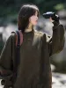 Suede Retro Loose Hoodies sold by Oeyes
