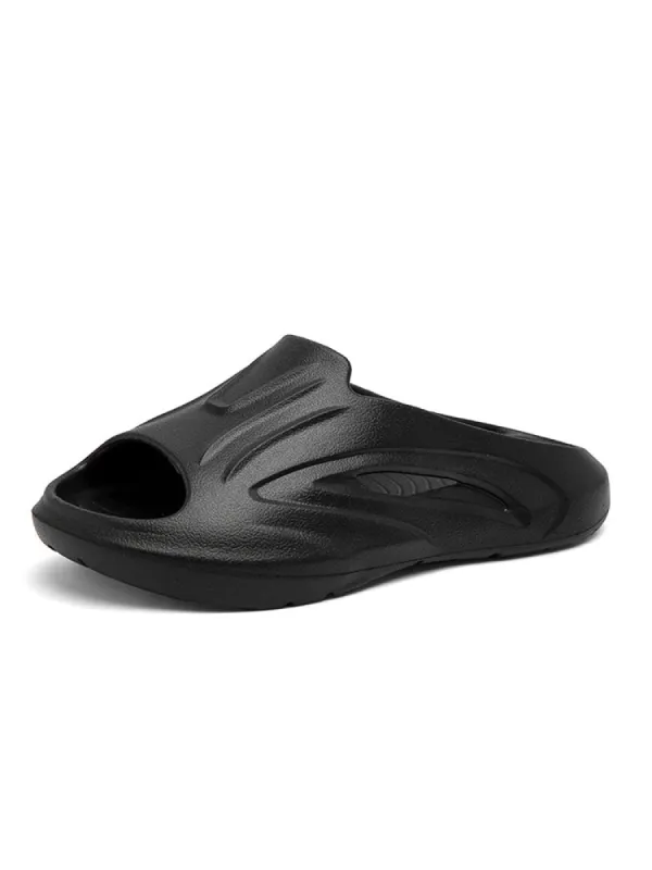 Men's Thick-Soled Solid Color All Occasions Beach Slippers sold by Oeyes