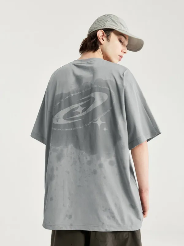 Draped Print Stretchy Lightweight T-Shirt sold by Oeyes