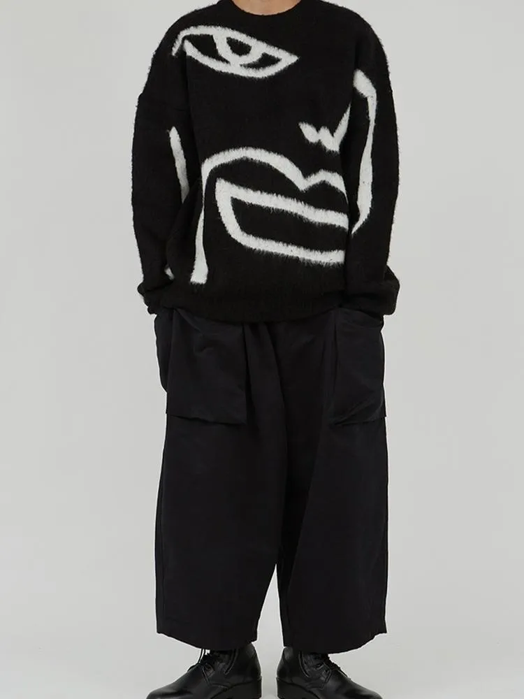 Print Brushed Knit sweater sold by Oeyes product image thumbnail 3