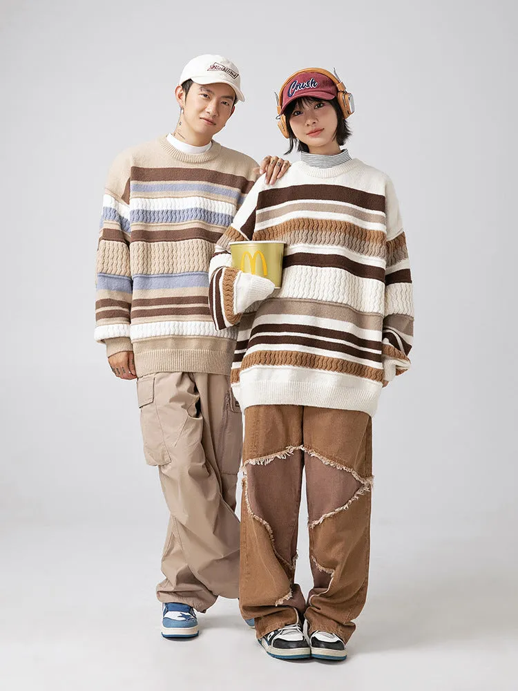 Men'S Stripes Knit Sweaters sold by Oeyes product image thumbnail 3