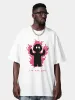 Cartoon Flame Print T-Shirt sold by Oeyes