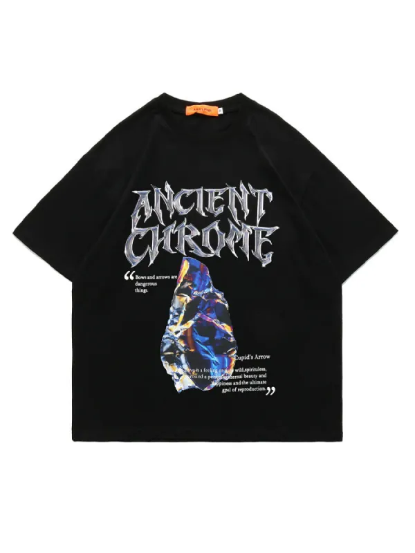 Casual Cartoon Print T-Shirt sold by Oeyes