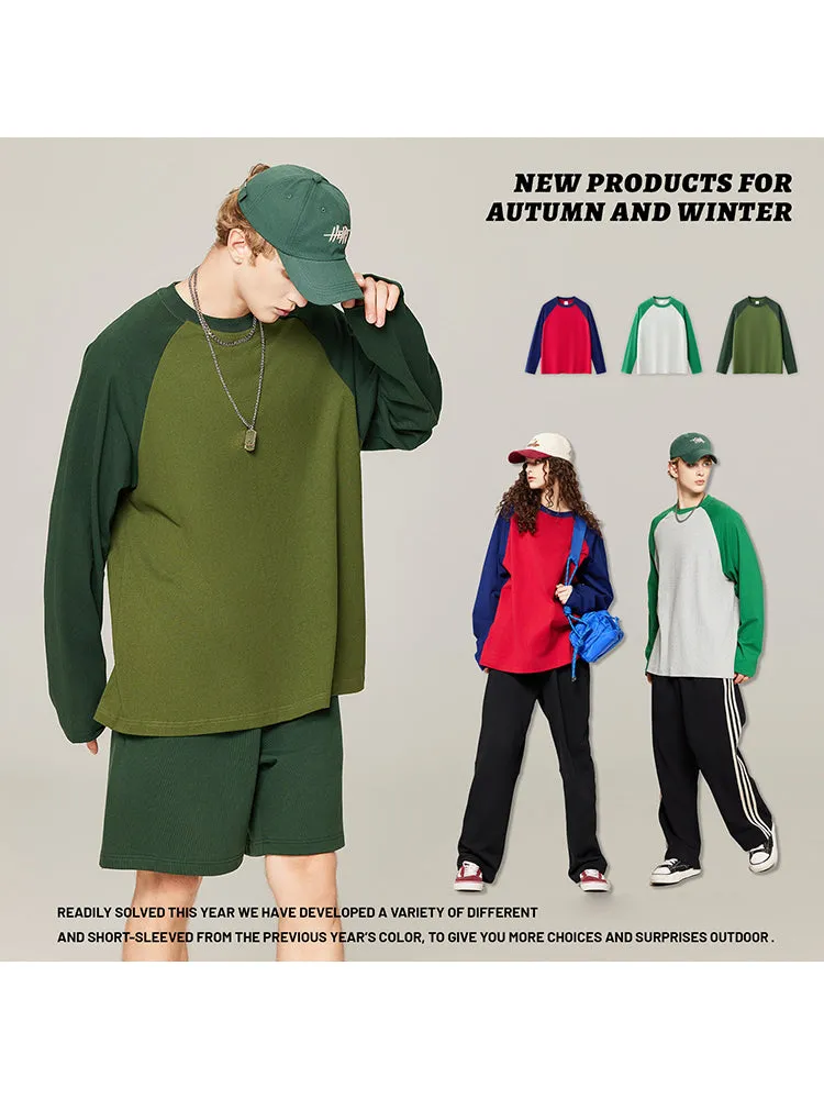 Vintage Raglan Men's Long-Sleeved T-shirts sold by Oeyes