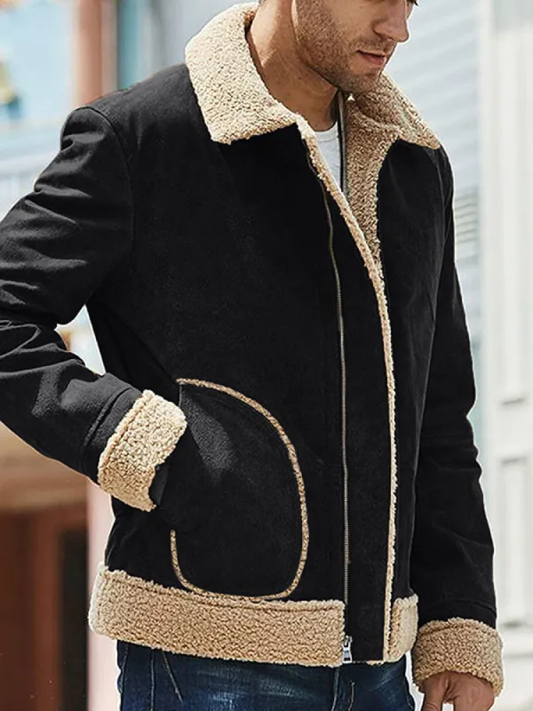 Nubuck Velvet Lapel Lambswool Coat sold by Oeyes