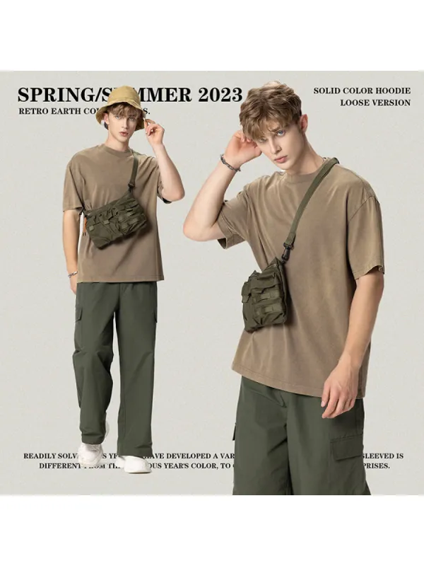 Men'S Washed Loose Fit Tees sold by Oeyes