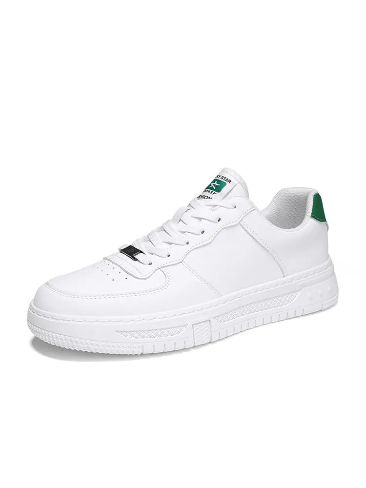 New Low Top Leather Casual White Classic Flat Shoes sold by Oeyes