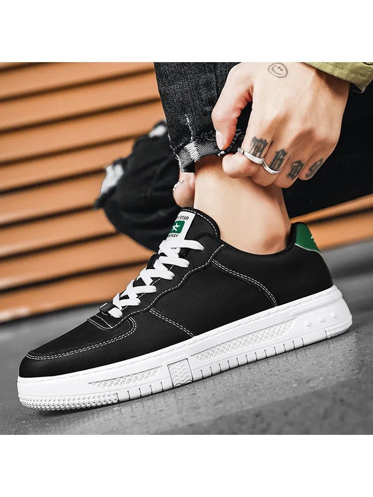 New Low Top Leather Casual White Classic Flat Shoes sold by Oeyes product image thumbnail 4