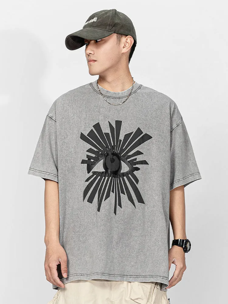 Retro Eye Foam Printing T-Shirt sold by Oeyes product image thumbnail 5