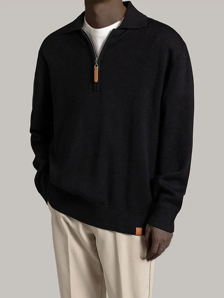 Solid Colour Knitted Polo Sweater sold by Oeyes product image thumbnail 5