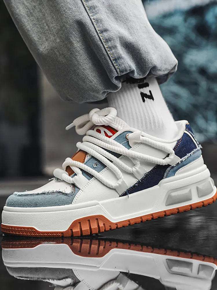 Niche Denim Leather Flats sold by Oeyes product image thumbnail 3