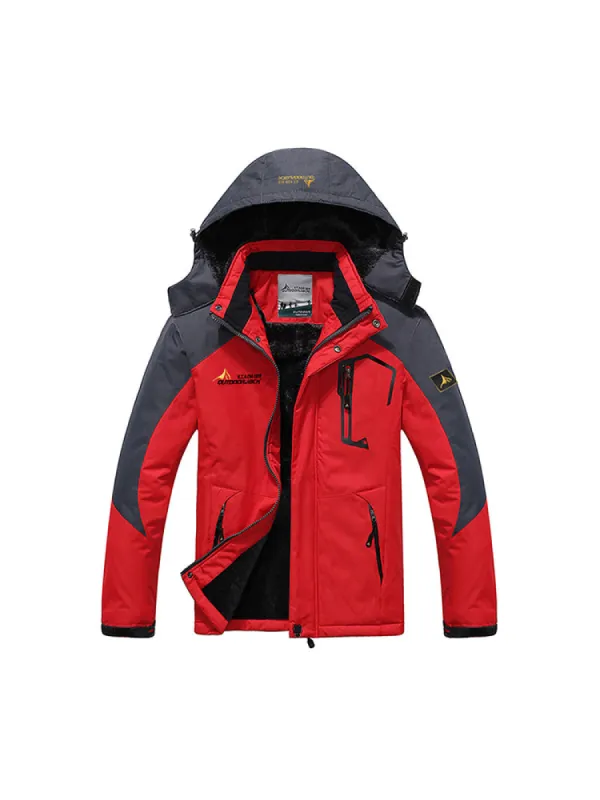 Men'S Outdoor Cycling Hooded Padded Thickened Windproof Warm Jacket sold by Oeyes