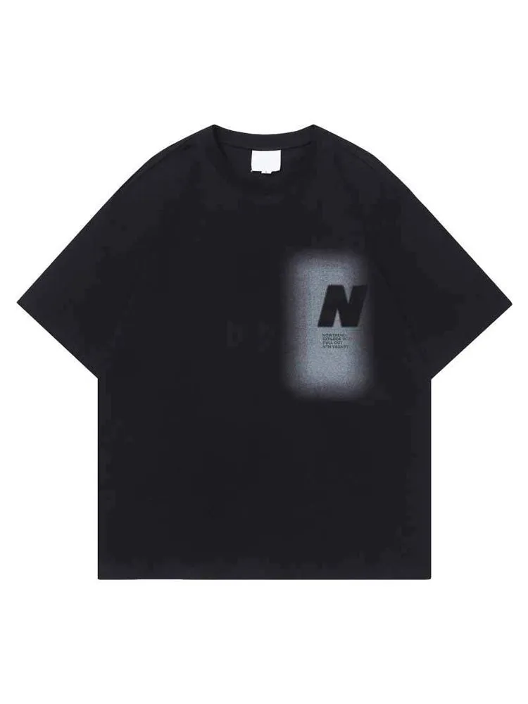 Print Street Fashion Niche Minimalist T-Shirt sold by Oeyes