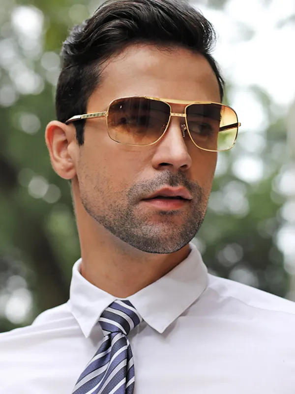 Retro Square Frame Fashion Sunglasses sold by Oeyes