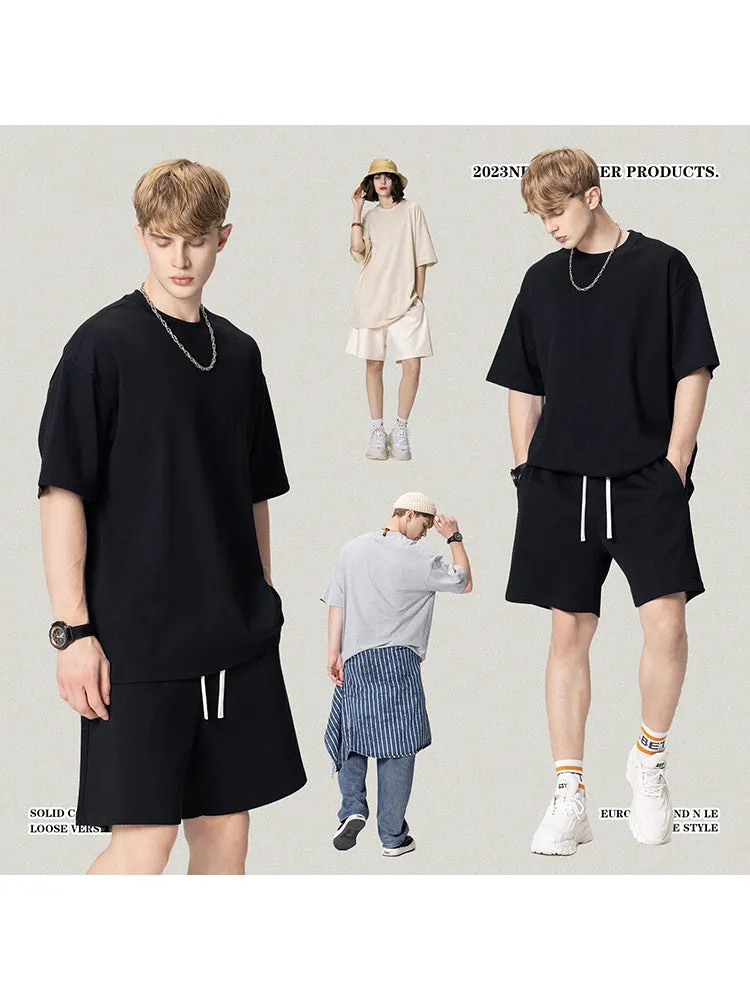 Solid Color Loose Trendy Cotton Plain T-Shirts sold by Oeyes product image thumbnail 2