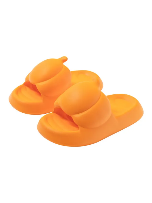 Cute Pumpkin Soft-Bottomed Sandals - Women'S Waterproof Colorful Jelly Slides sold by Oeyes