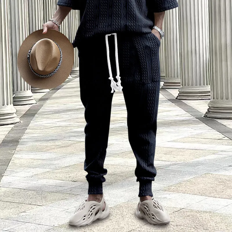 Men'S Slim Fit Jacquard Joggers sold by Oeyes product image thumbnail 5