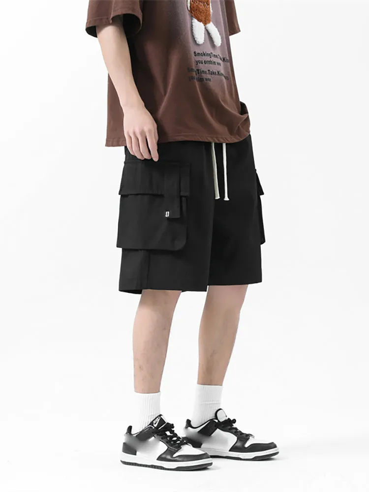 Casual Multi-Pocket Drawstring Cargo Shorts sold by Oeyes product image thumbnail 5