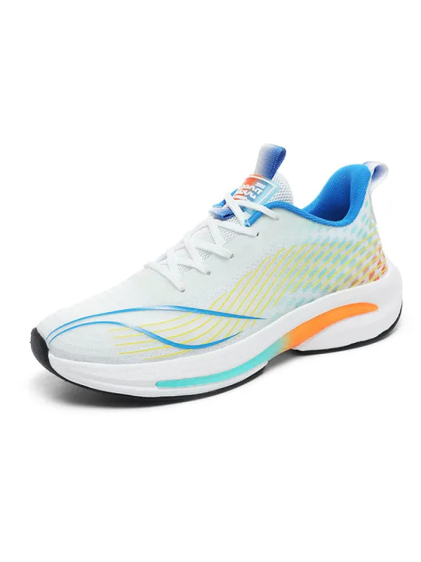 Breathable Contrast Color Popcorn Bottom Casual Shoes made by Oeyes